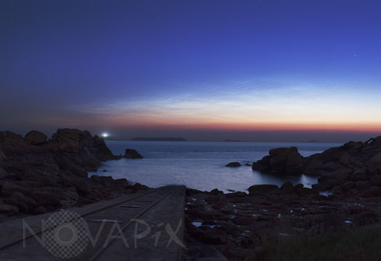 Nuages noctulescents sur la Bretagne
