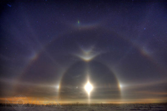 Halo autour de la Lune et Paraselene