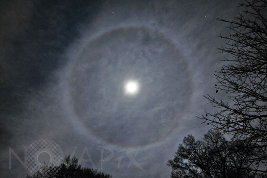 Halo around the Moon