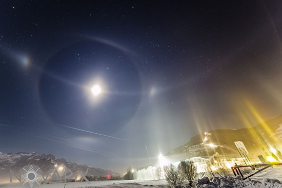 Ice halos near Zeel am See, Austria