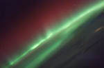 Aurore australe observée depuis la station spatiale