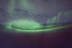 Aurore australe observée depuis la station spatiale