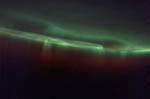 Aurore australe observée depuis la station spatiale