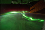 Aurore australe observée depuis la station spatiale
