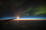 Aurore Boréale vue d'avion