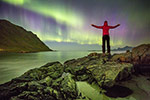 Watching an Aurora borealis - Norway