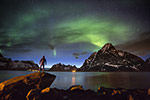 Watching an Aurora borealis - Norway