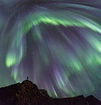 Observation d'une Aurore boréale - Norvège