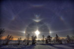 Halo autour de la Lune et Paraselene