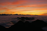 Coucher de Soleil sur une mer de nuages