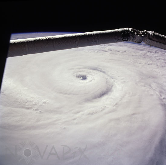 Typhoon Winnie seen from space