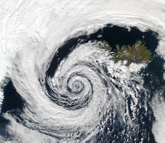Système de basse pression au large de l'Islande
