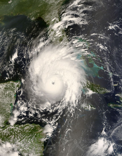 Hurricane Gustav seen by Terra satellite - 08/2008