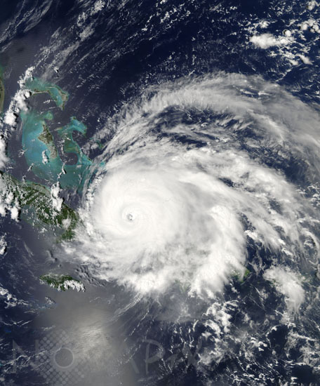 Hurricane Ike above Cuba