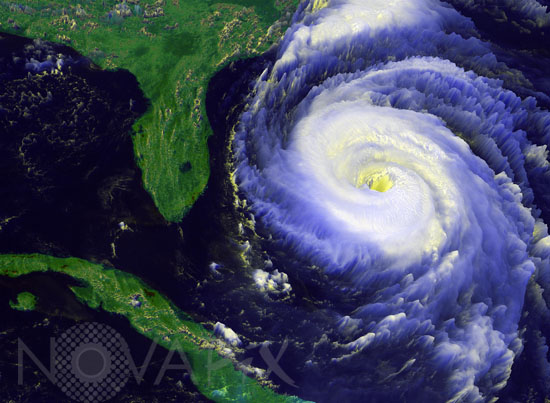 Hurricane Fran seen by satellite.