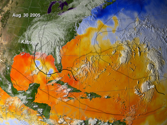 Ouragan Katrina vu par le satellite GOES-12
