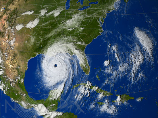 Ouragan Katrina vu par le satellite GOES-12
