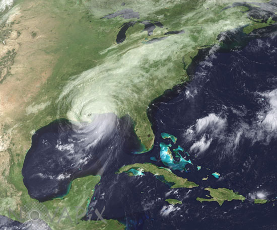 Ouragan Katrina vu par le satellite GOES-12