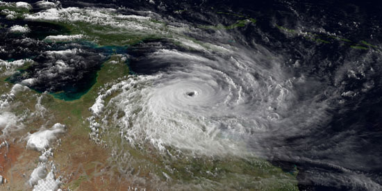 Cyclone Yasi above Australia