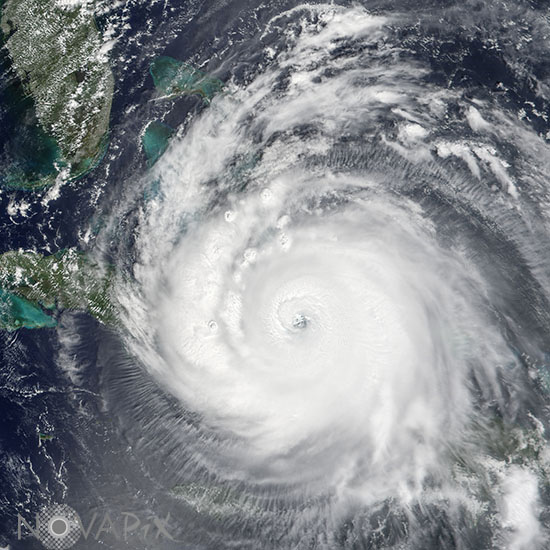 Ouragan Irma vu par satellite 09/2017