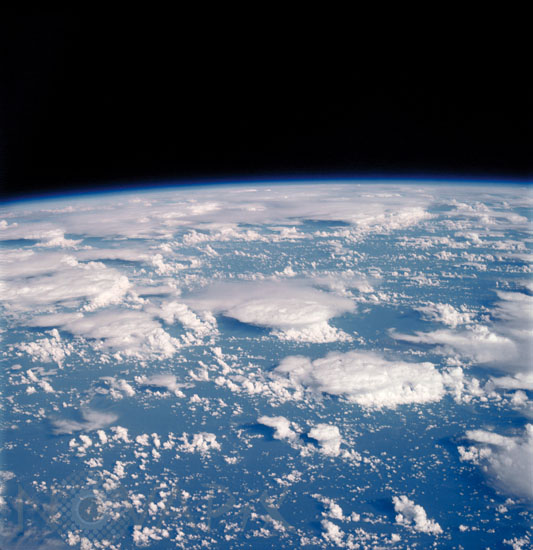 Cumulus and altocumulus seen from Apollo 7. 10/1968