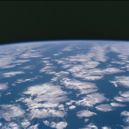 Stratocumulus over ocean seen from the space shuttle Discovery