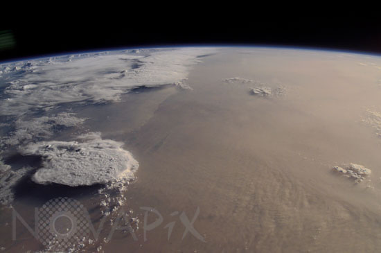 Clouds and dust storm over Mali