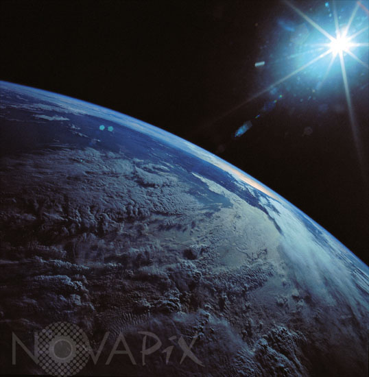 Terre vue depuis la navette Discovery 04/1990