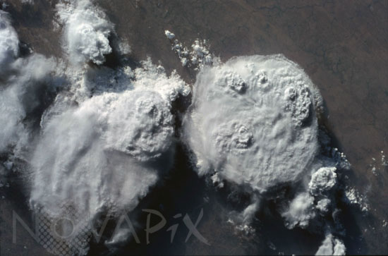 Orage vu depuis l'espace