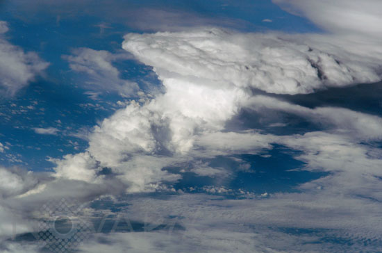 Orage vu depuis l'espace