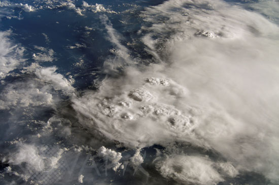 Orage vu depuis l'espace
