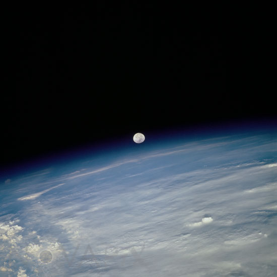 Moon over Earth