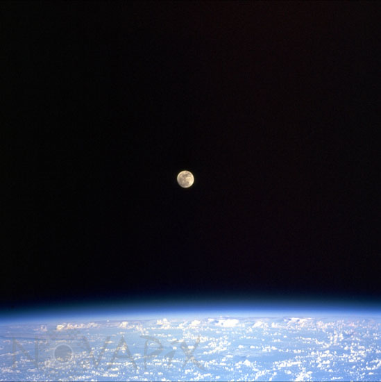 Moon over Earth