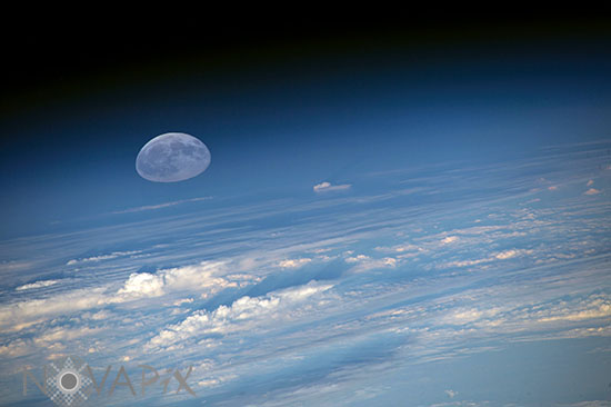 Moon over Earth