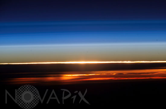 Earth's atmosphere and sunset