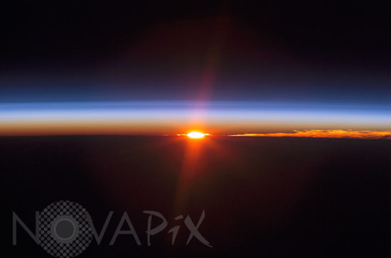 Earth's atmosphere and a setting sun 04/2008