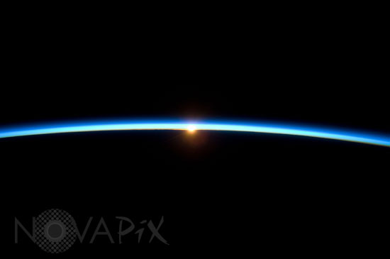Earth's atmosphere and setting sun 11/2009