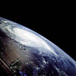 Ouragan Marilyn vu par la navette Endeavour 09/1995