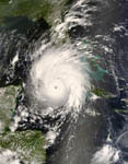 Ouragan Gustav vu par le satellite Terra 08/2008