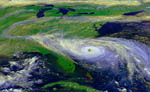 Ouragan Hugo vu par satellite