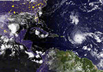 Ouragan Irma vu par satellite 09/2017