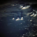 Nuages d'orage vus par la navette Discovery