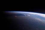 Terre vue de la station spatiale internationale.