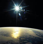 Terre et Soleil vus de l'espace