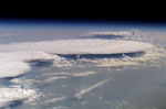Cumulonimbus vus de l'espace