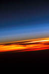 Atmosphère de la Terre et coucher de soleil 06/2007