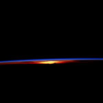 Coucher de soleil vu depuis la navette Endeavour 03/1995