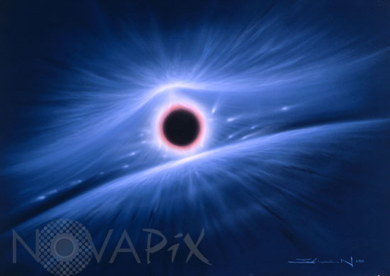 Black hole. Artwork.