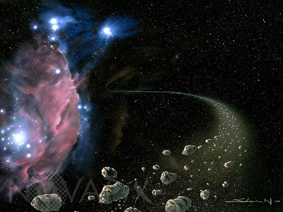 Black hole swallowing matter.