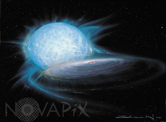 Cygnus X-1. Artwork.